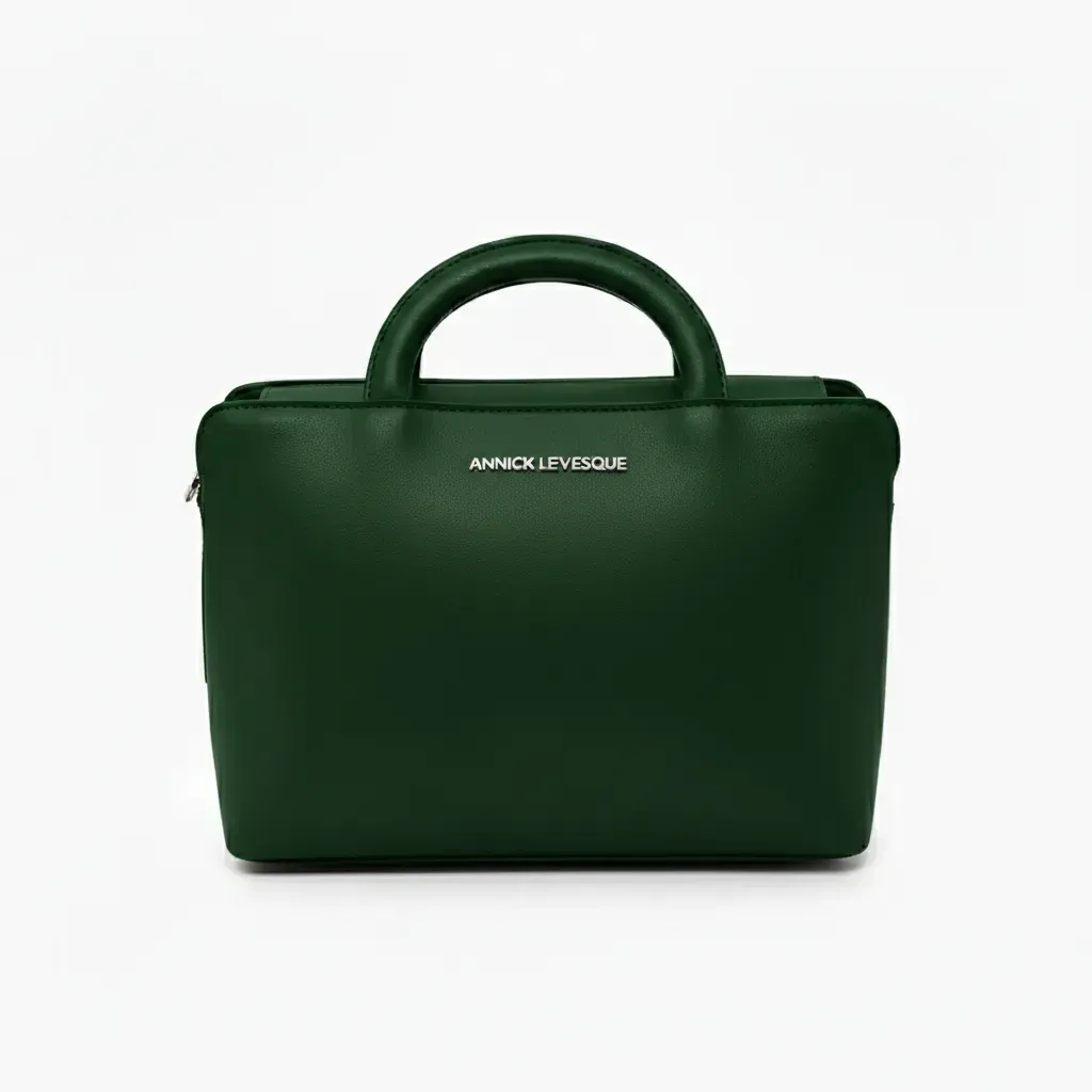 Sac à main en cuir Clarence Moyen, deux en un, Dark Green
