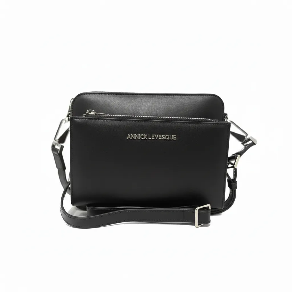 Petit Sac bandoulière avec porte-carte détachable, noir | Kennedi