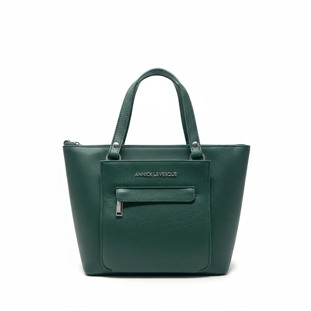 Sac à Main en cuir véritable Dark Green | Lina