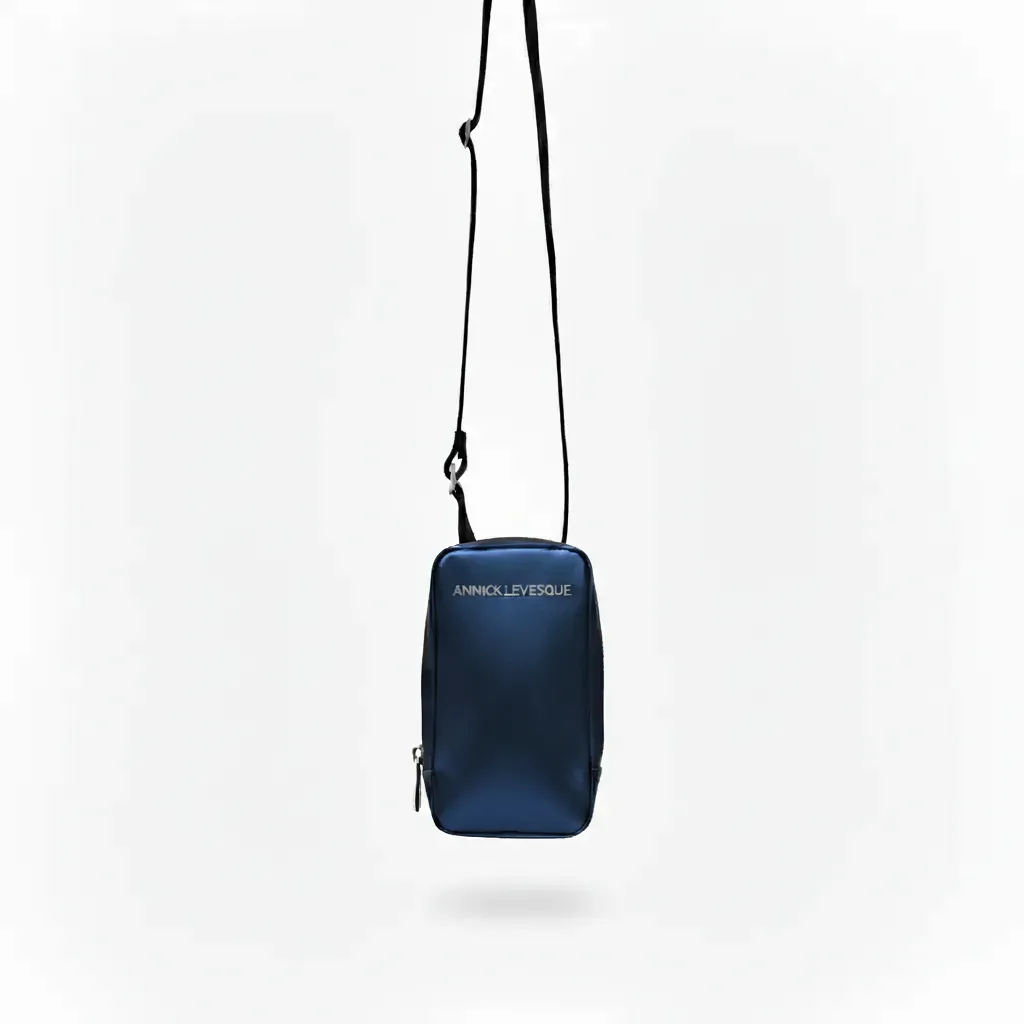 Petit Sac à bandoulière en Cuir Bleu Marine | Marie-Pierre