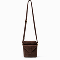 Petit sac en suède brun chocolat — Nadine