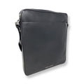 Sac d’ordinateur en cuir à bandoulière noir | MalKa