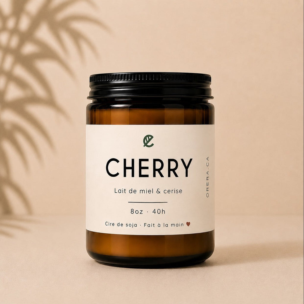 Bougie de soya CHERRY cerise et lait de miel