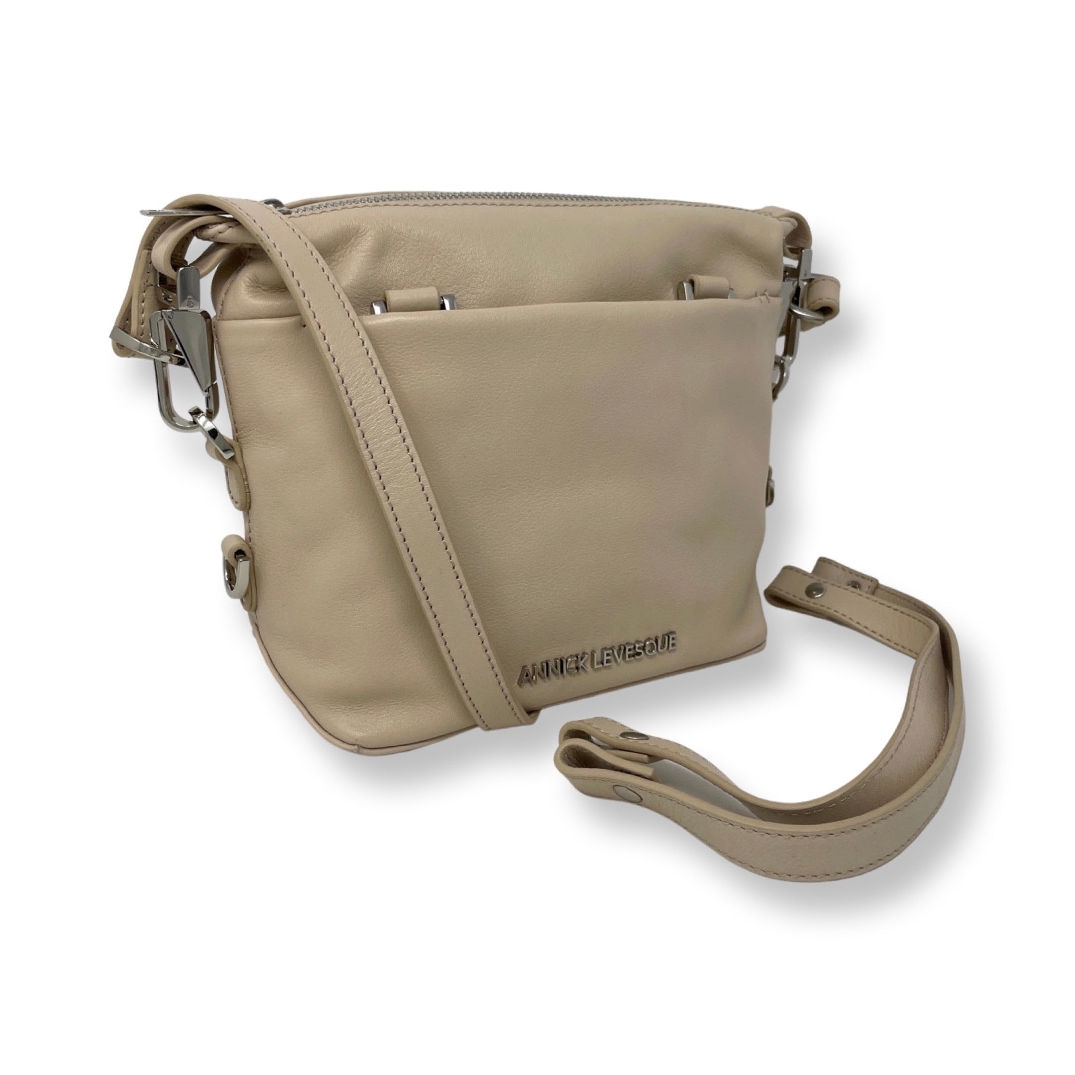 Sac à Main en Cuir Beige, Kate