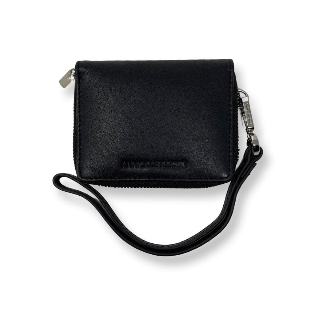 Porte-cartes en cuir Maylia, Noir
