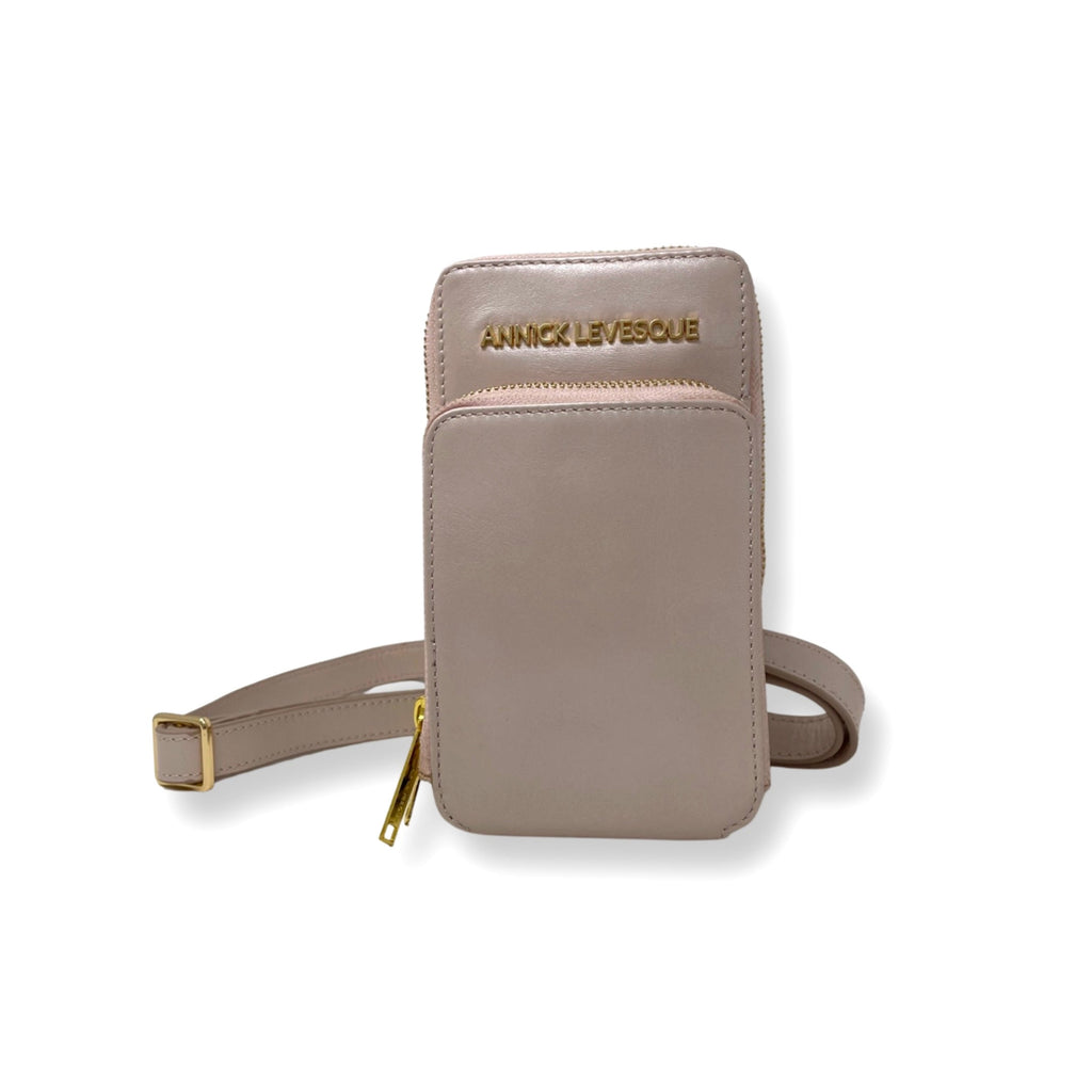 Petit sac à bandoulière rose poudre | Marie-Josée