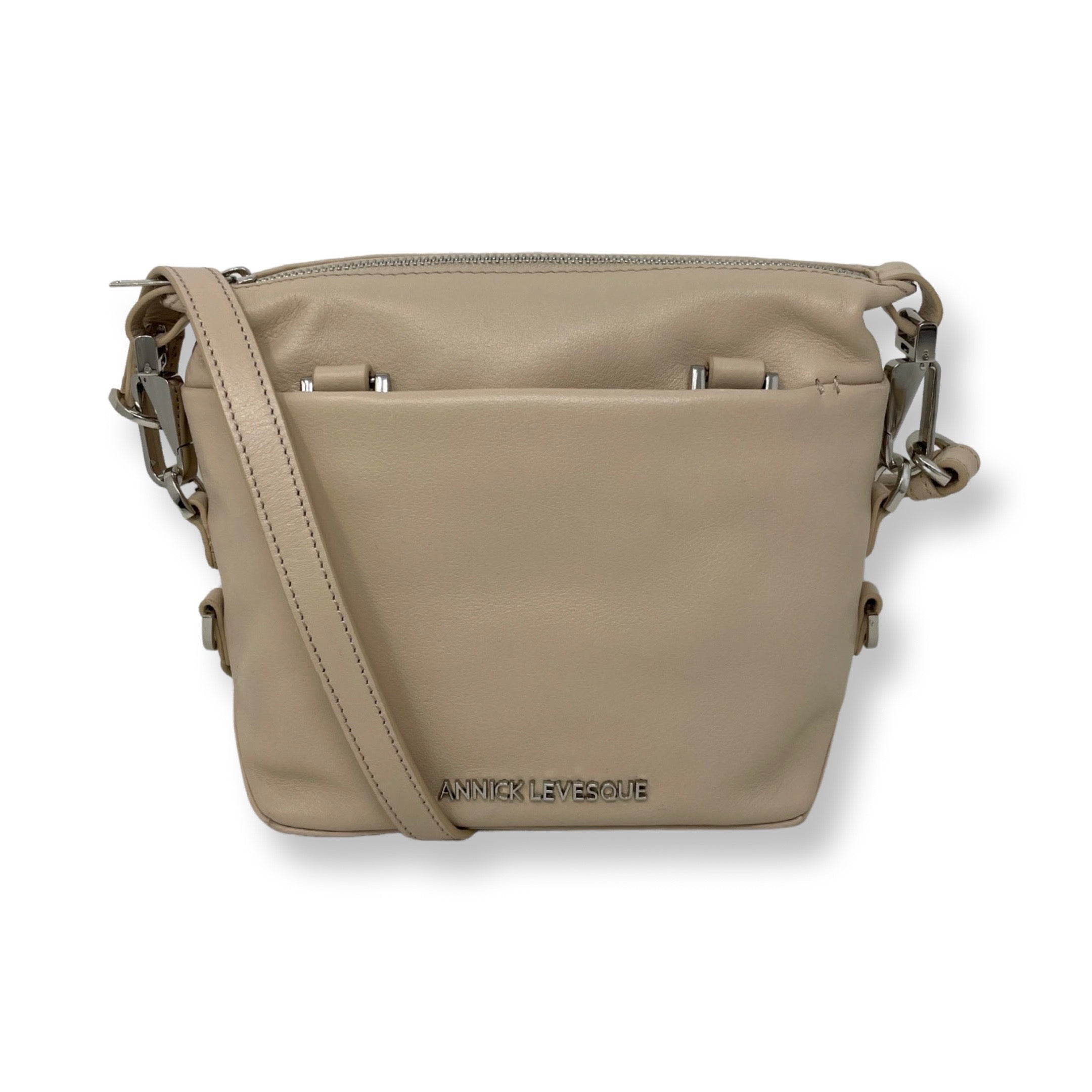 Sac à Main en Cuir Beige, Kate