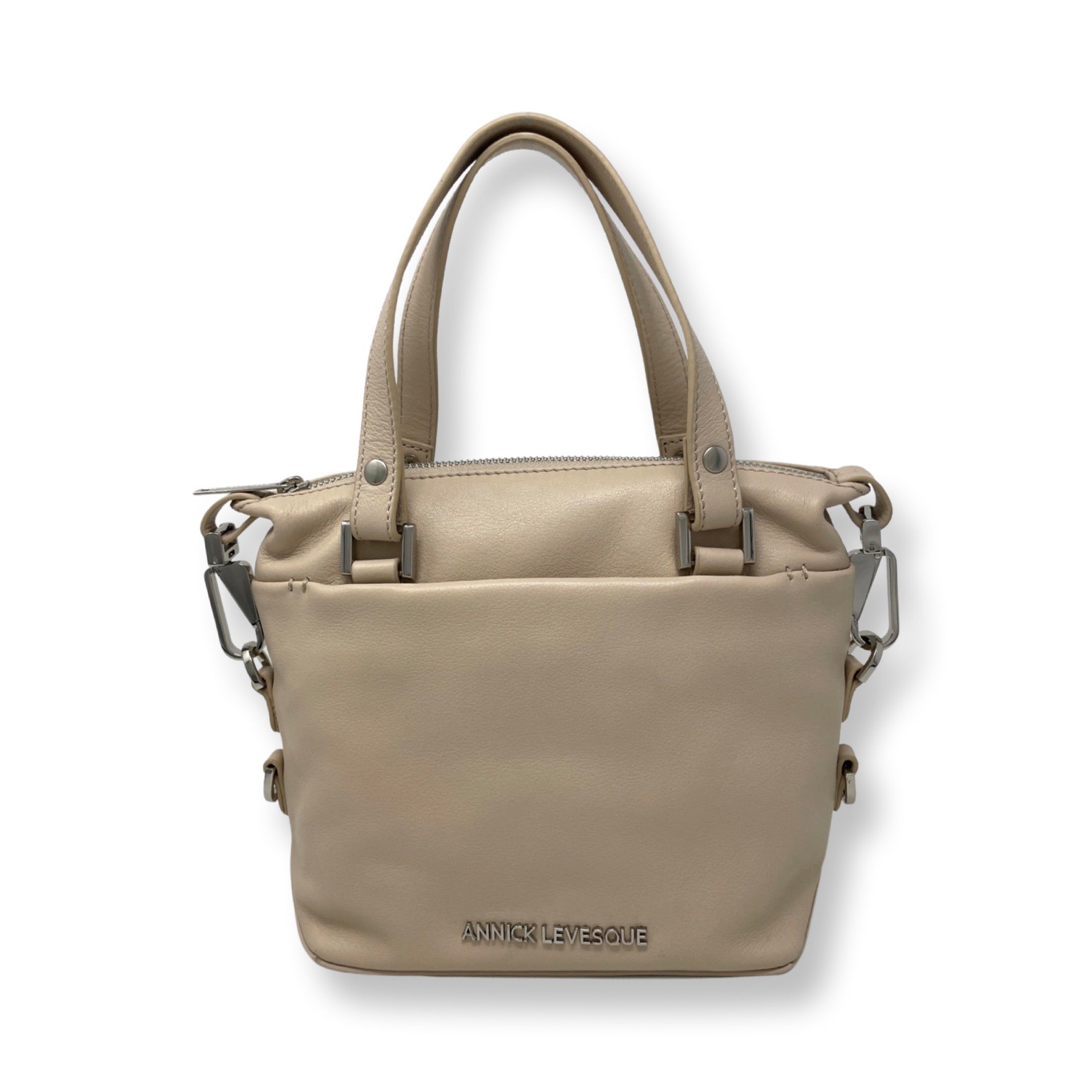 Sac à Main en Cuir Beige, Kate