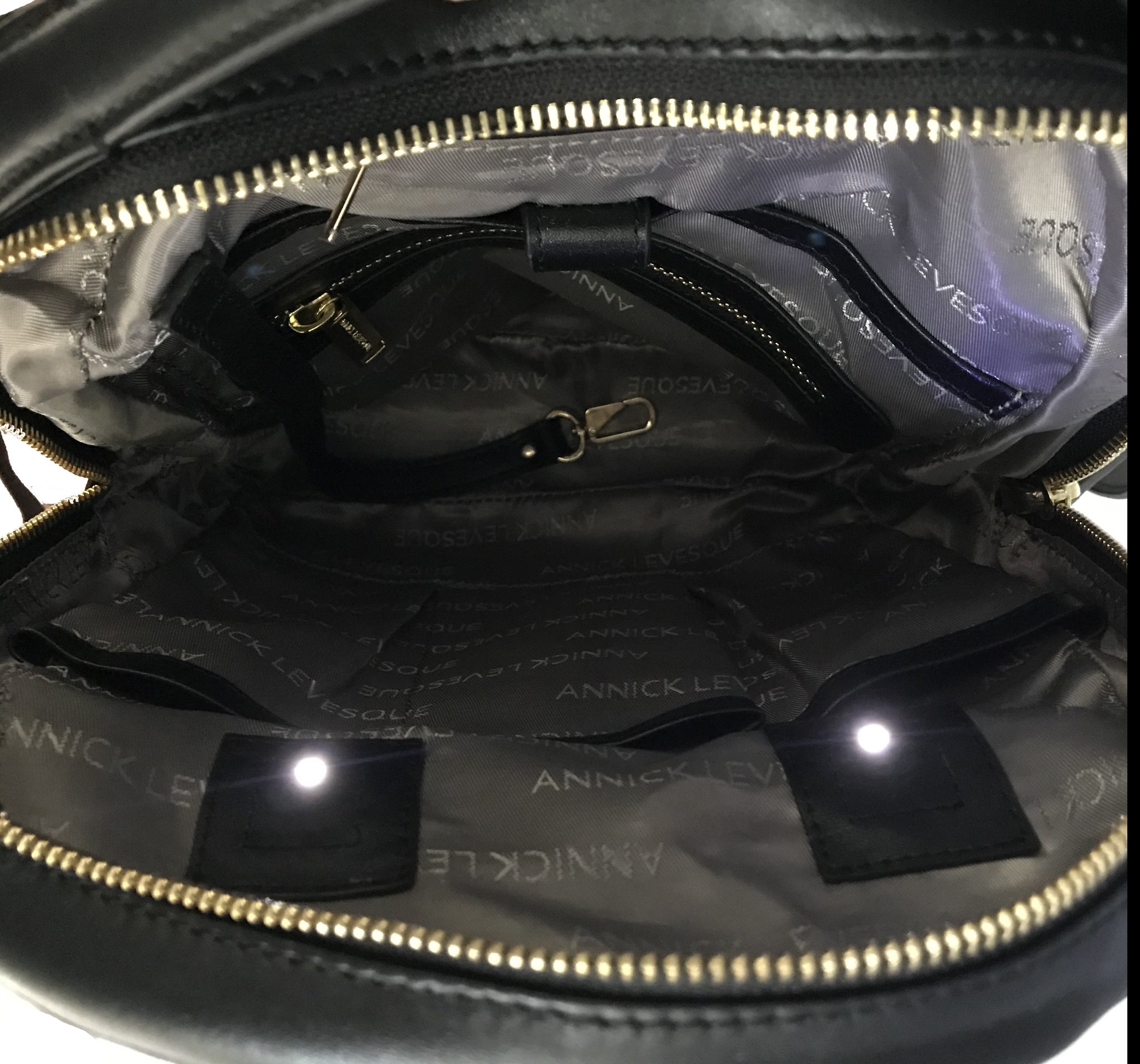 Sac à dos en cuir Noir Patin Souple, Alice