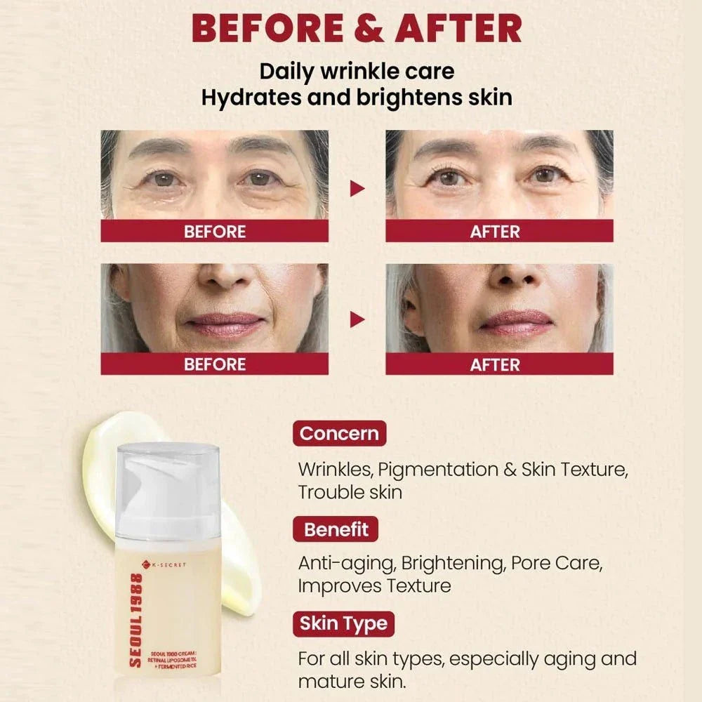 KSECRET SEOUL 1988 Cream: Retinal Liposome 1% + Fermented Rice 50ml