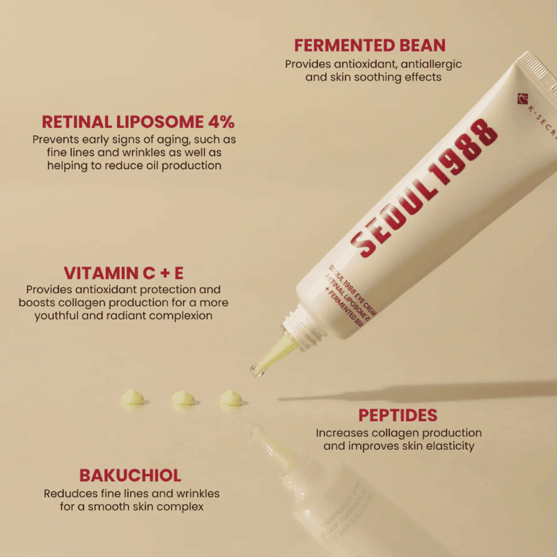 KSECRET SEOUL 1988 Eye Cream: Retinal Liposome 4% + Fermented Bean 30ml