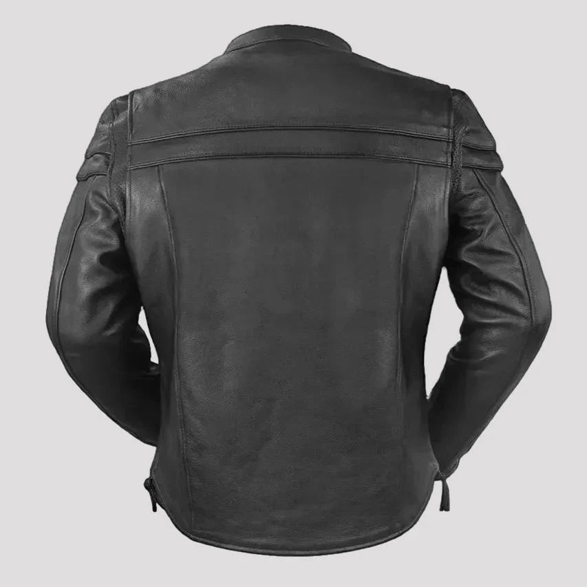 Open Road Men's Maverick Leather Motorcycle Jacket