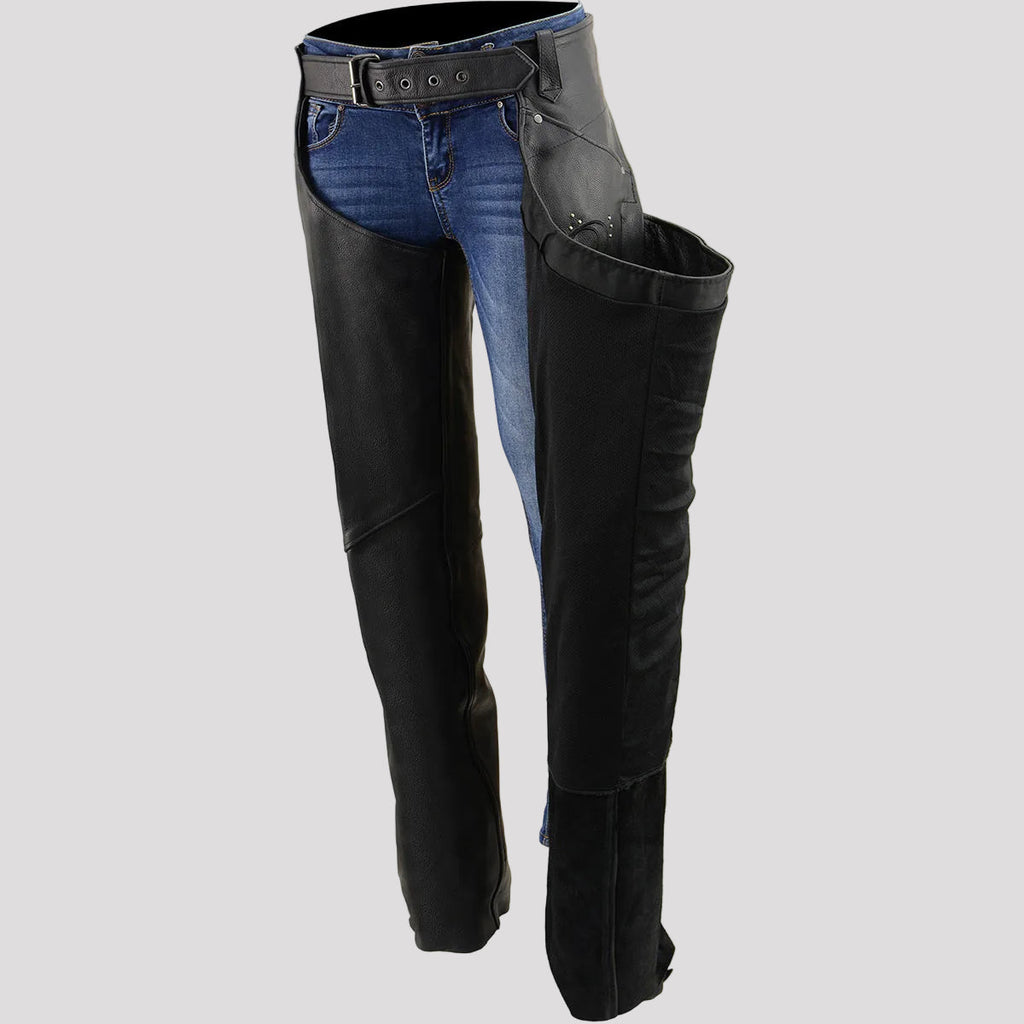 BOL/Open Road Women's Suede Wing Design Leather Chaps