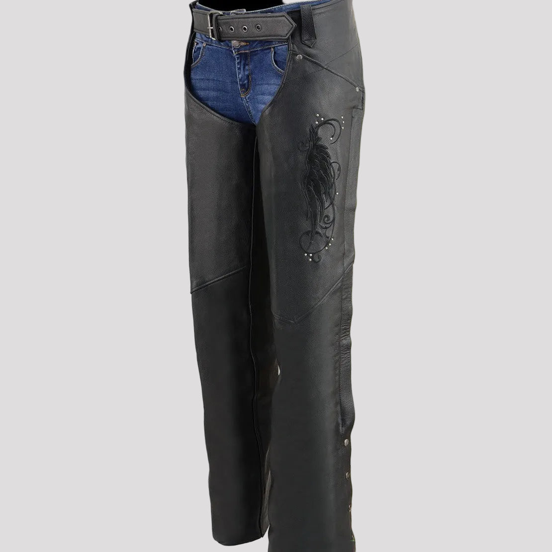 BOL/Open Road Women's Suede Wing Design Leather Chaps