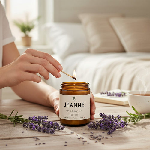 Bougie de soya JEANNE lavande sauvage