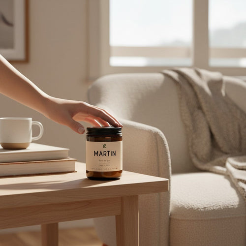 Bougie de soya MARTIN bois de pin