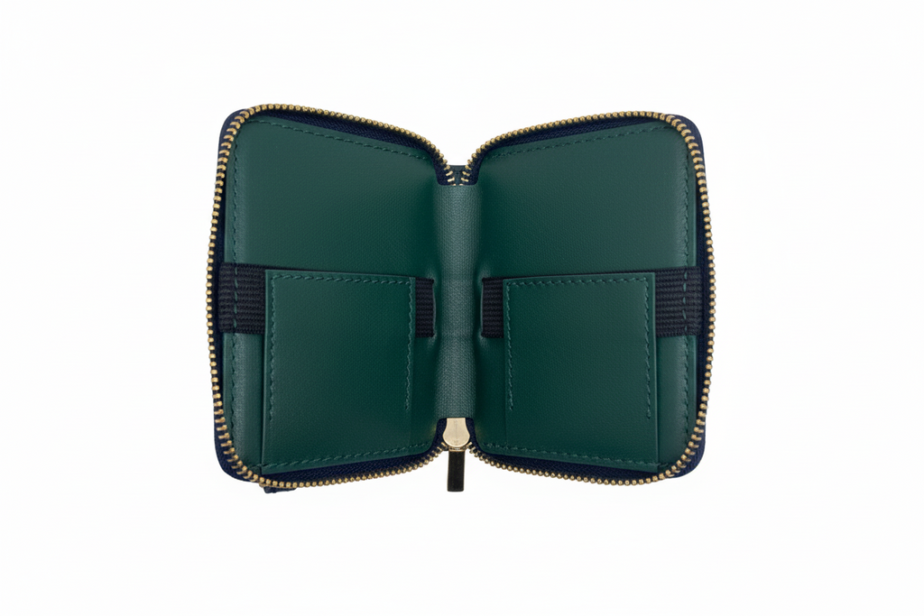 Porte-cartes en cuir Maylia, Dark Green