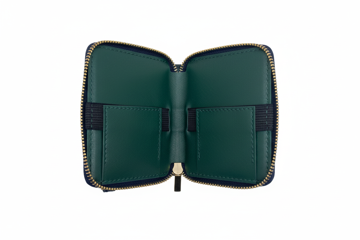Porte-cartes en cuir Maylia, Dark Green