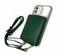 Porte-cartes en cuir Maylia, Dark Green