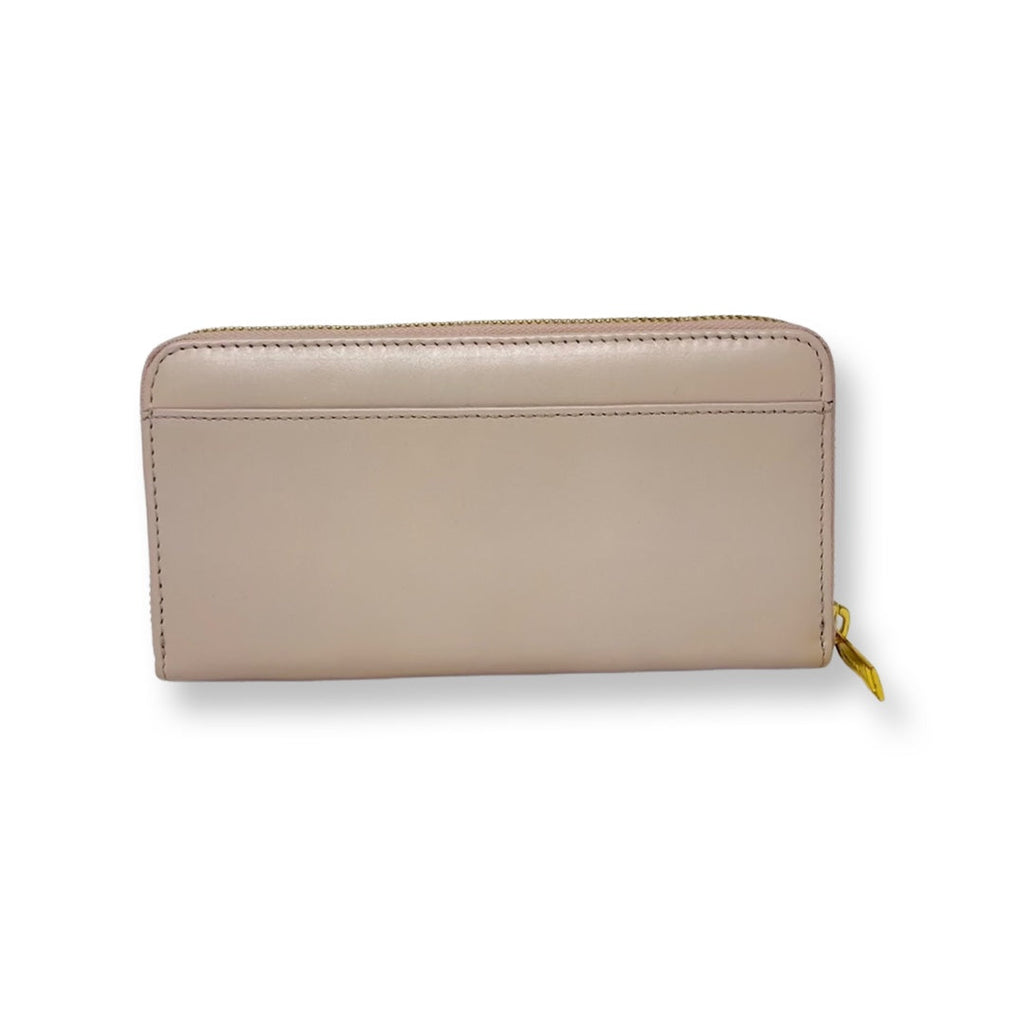 Portefeuille en cuir véritable Rose Blush, Carla