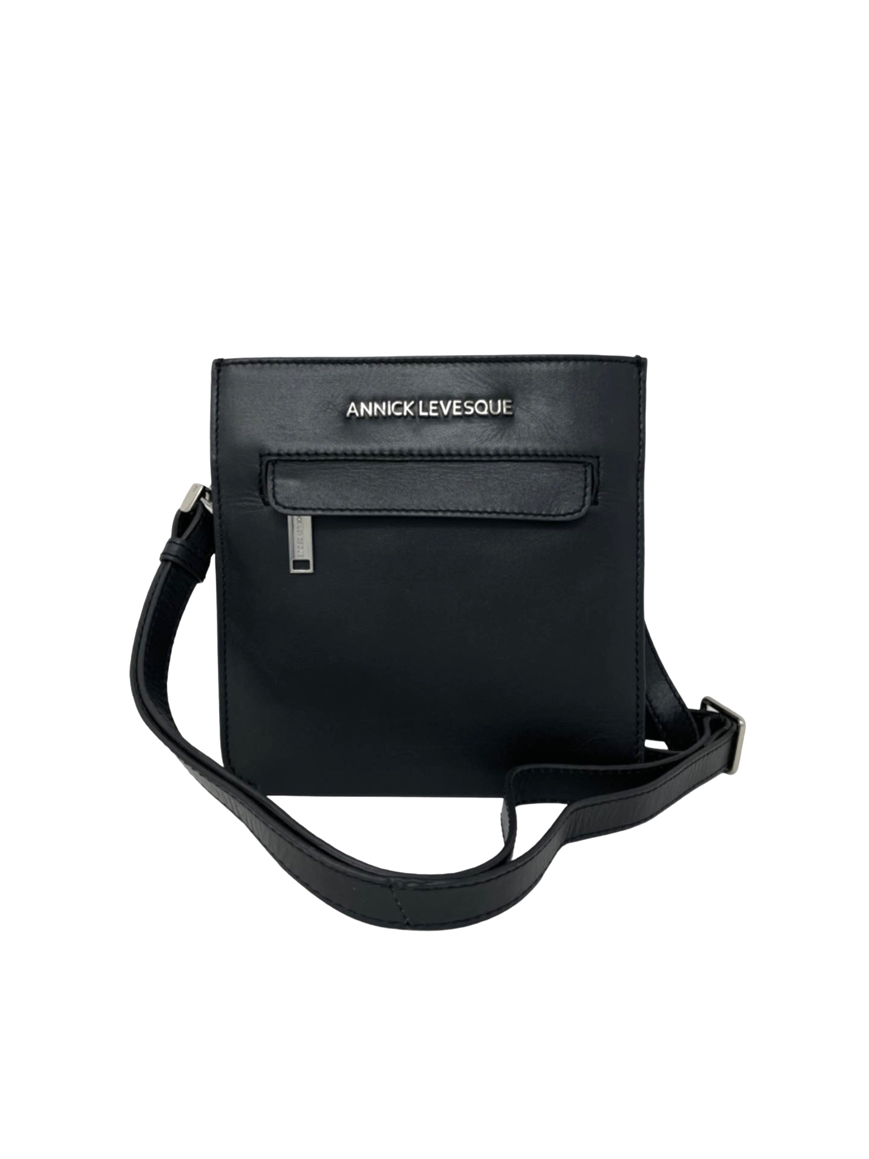 Sac à main en cuir noir | Lina