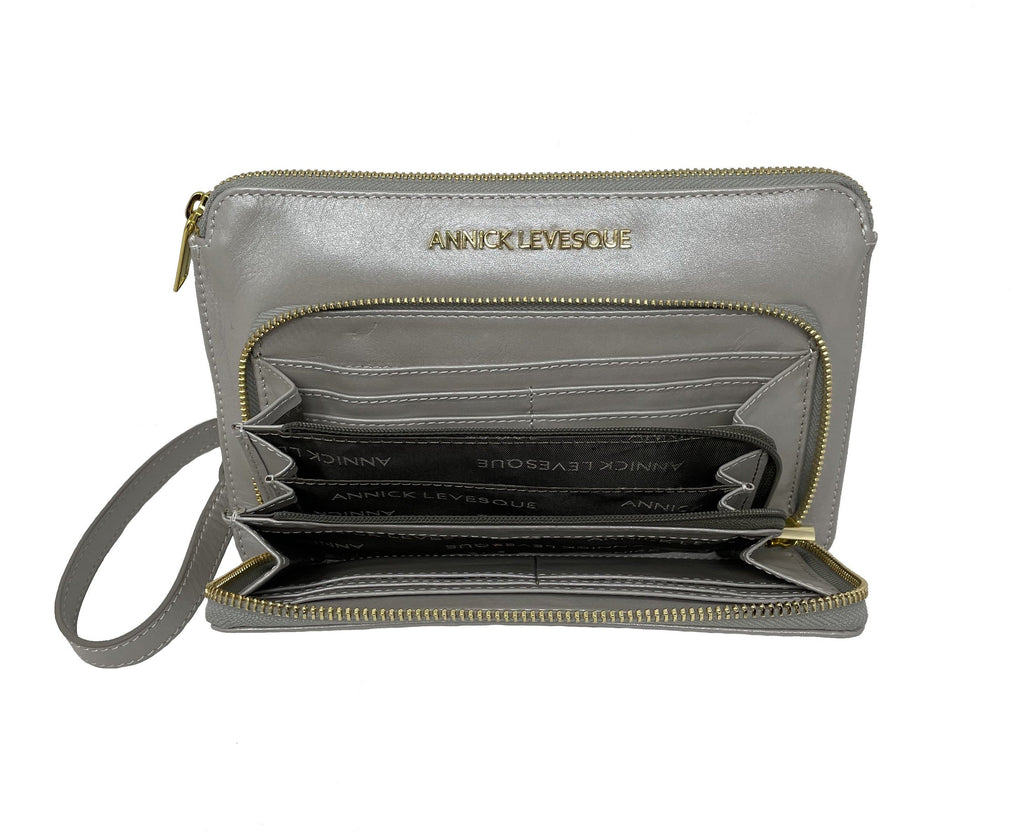 Petit Sac Bandoulière Portefeuille Cuir Perlé, Carmen