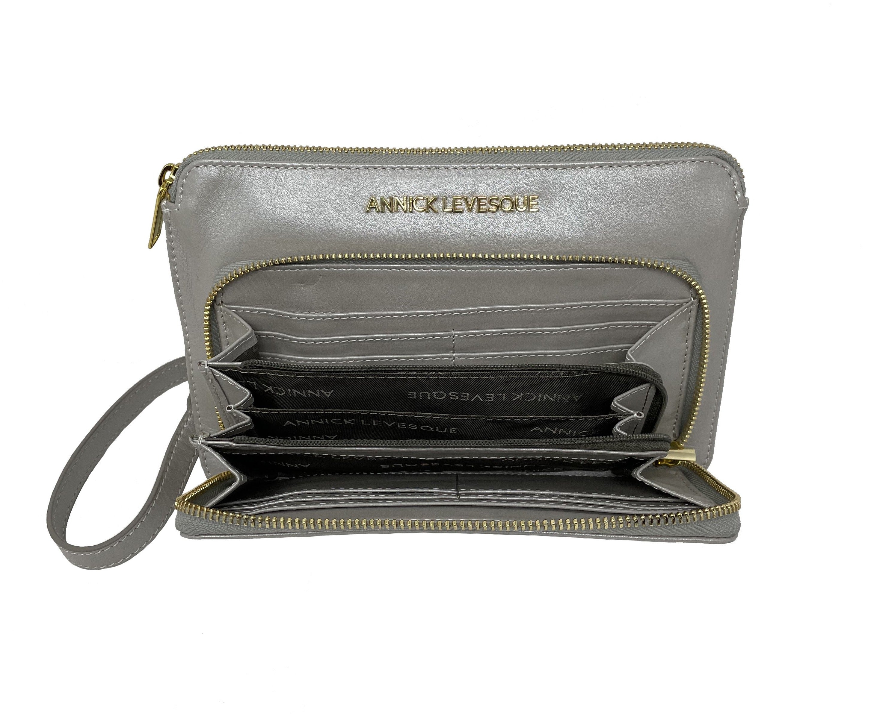 Petit Sac Bandoulière Portefeuille Cuir Perlé, Carmen