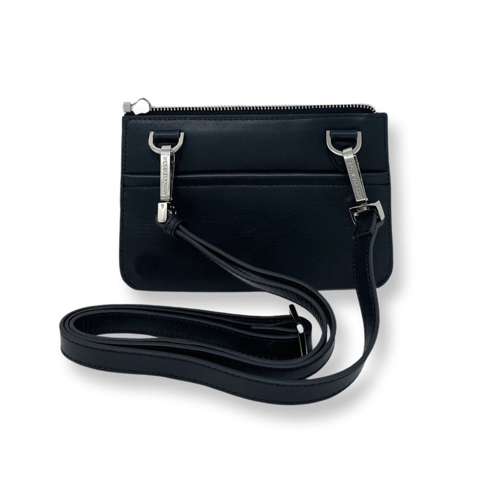 Petit sac à bandoulière en cuir noir - Brigitte - PRÉCOMMANDE