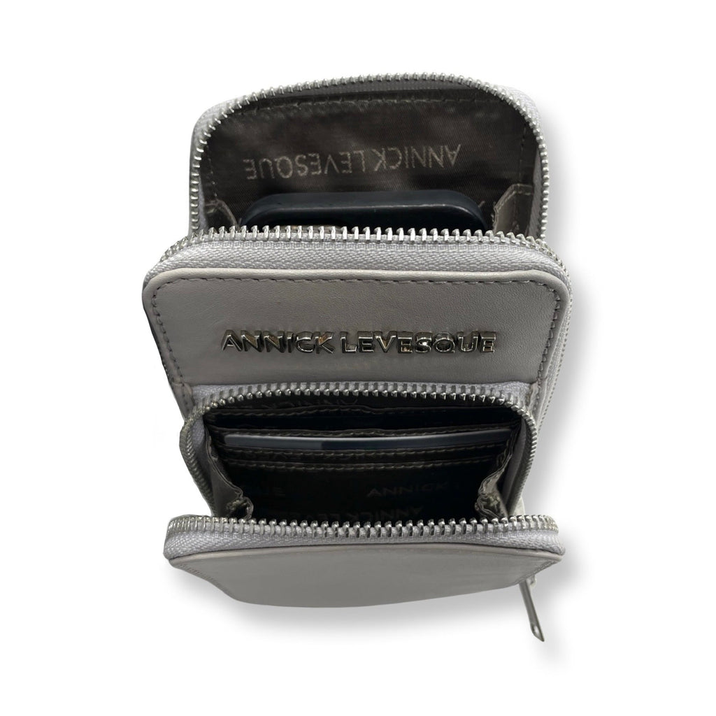 Petit sac à bandoulière en cuir perlé - Marie-Josée