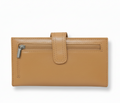 Petit Portefeuille en cuir véritable Tan, Denise