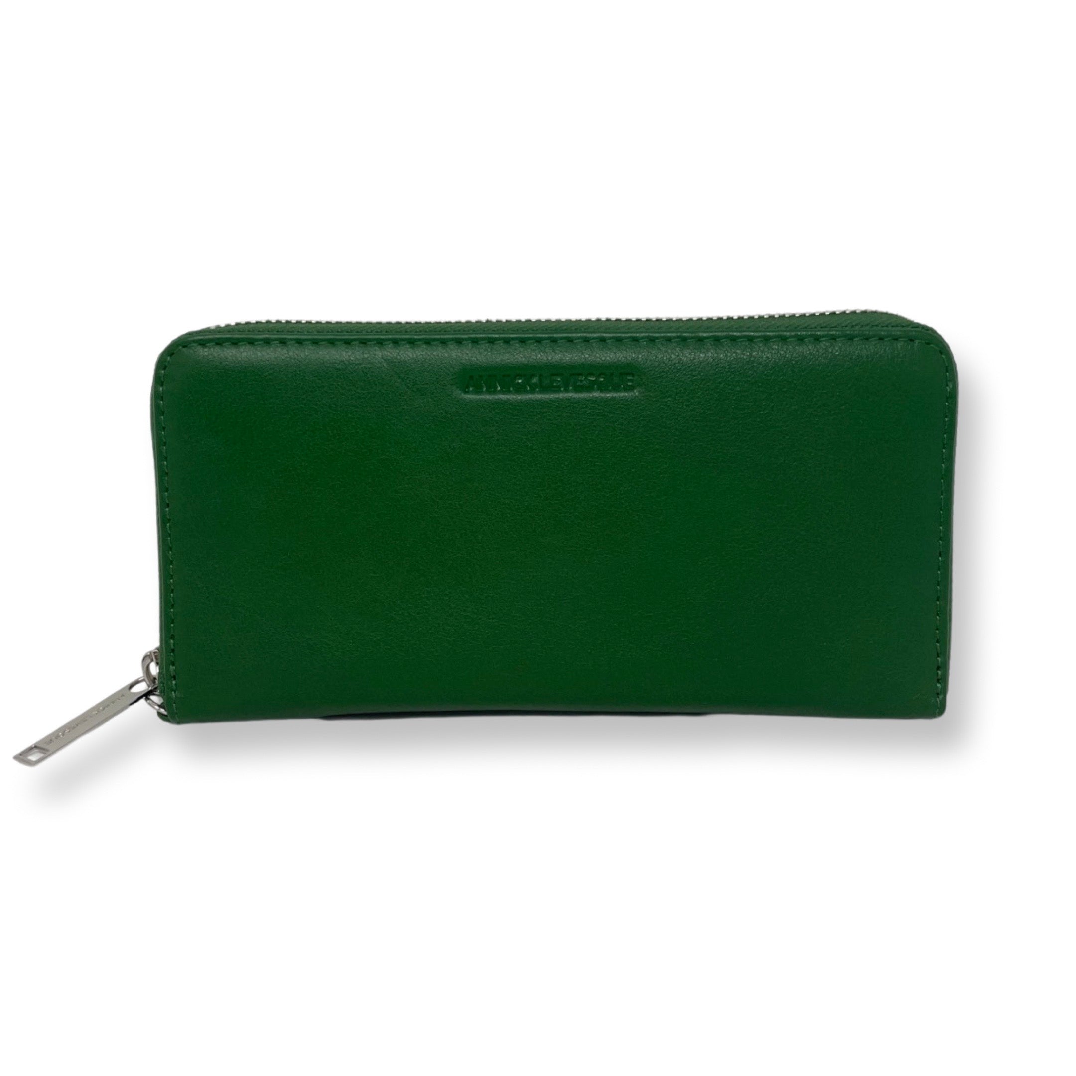 Petit portefeuille en cuir vert - Carla