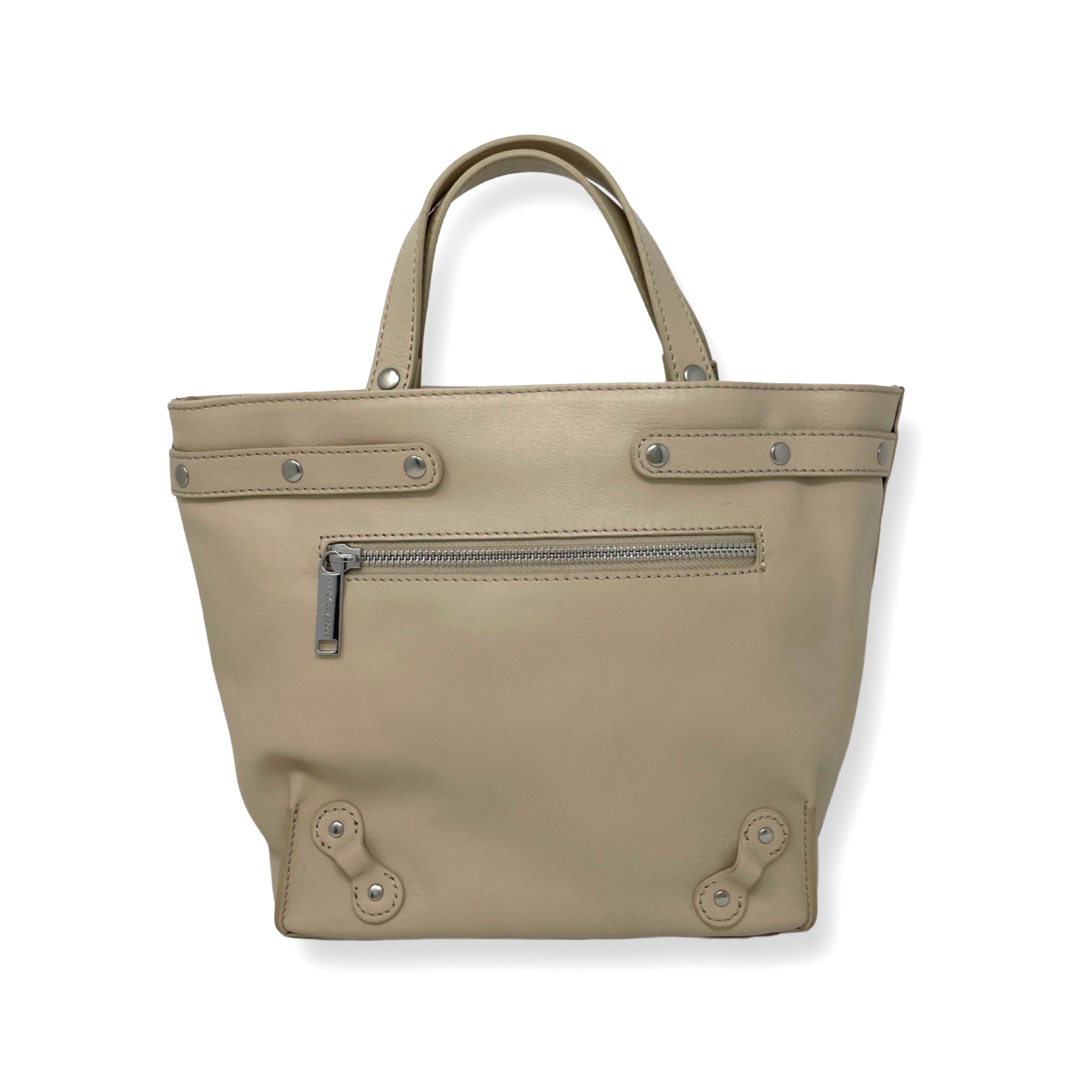 Sac Transformable en Cuir Véritable Beige, Kelly