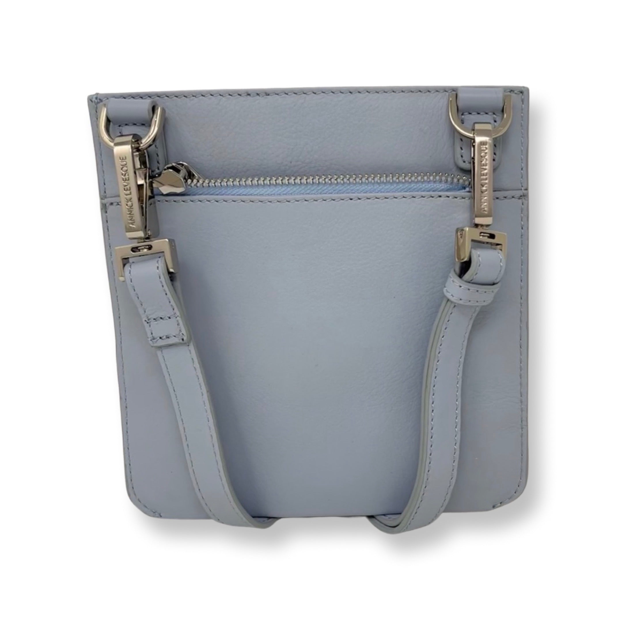 Sac à Main en Cuir Bleu Poudre, 2-en-1 | Lina