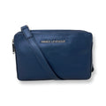 Petit sac bandoulière en Cuir Bleu Marine, Annie