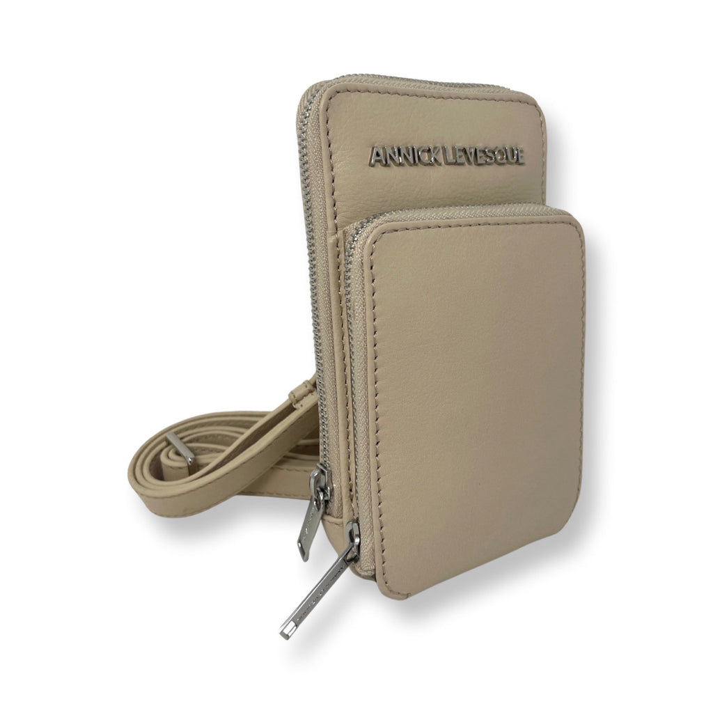 Petit Sac à bandoulière en Cuir Beige | Marie-Josée
