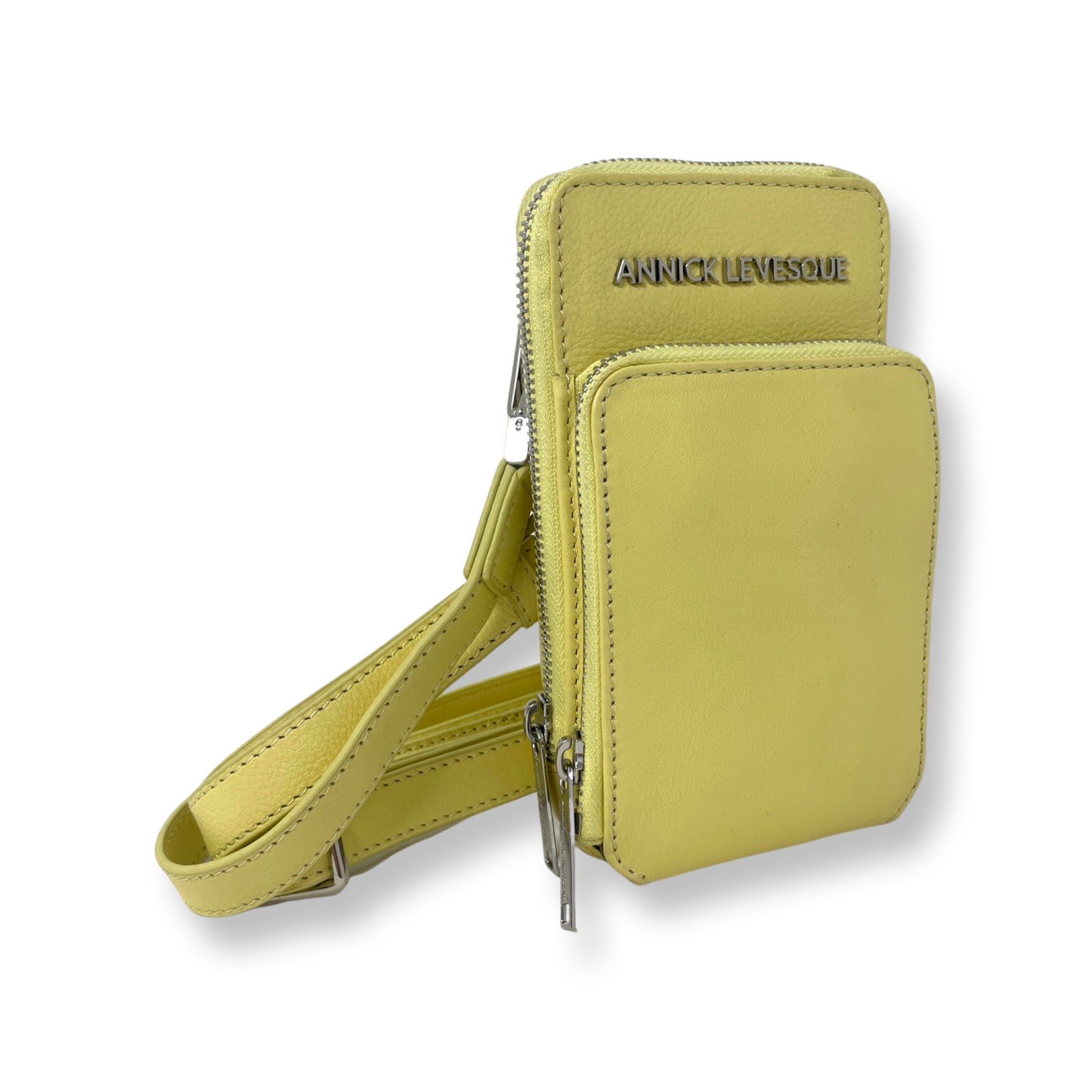 Petit Sac à Bandoulière en Cuir Jaune | Marie-Josée