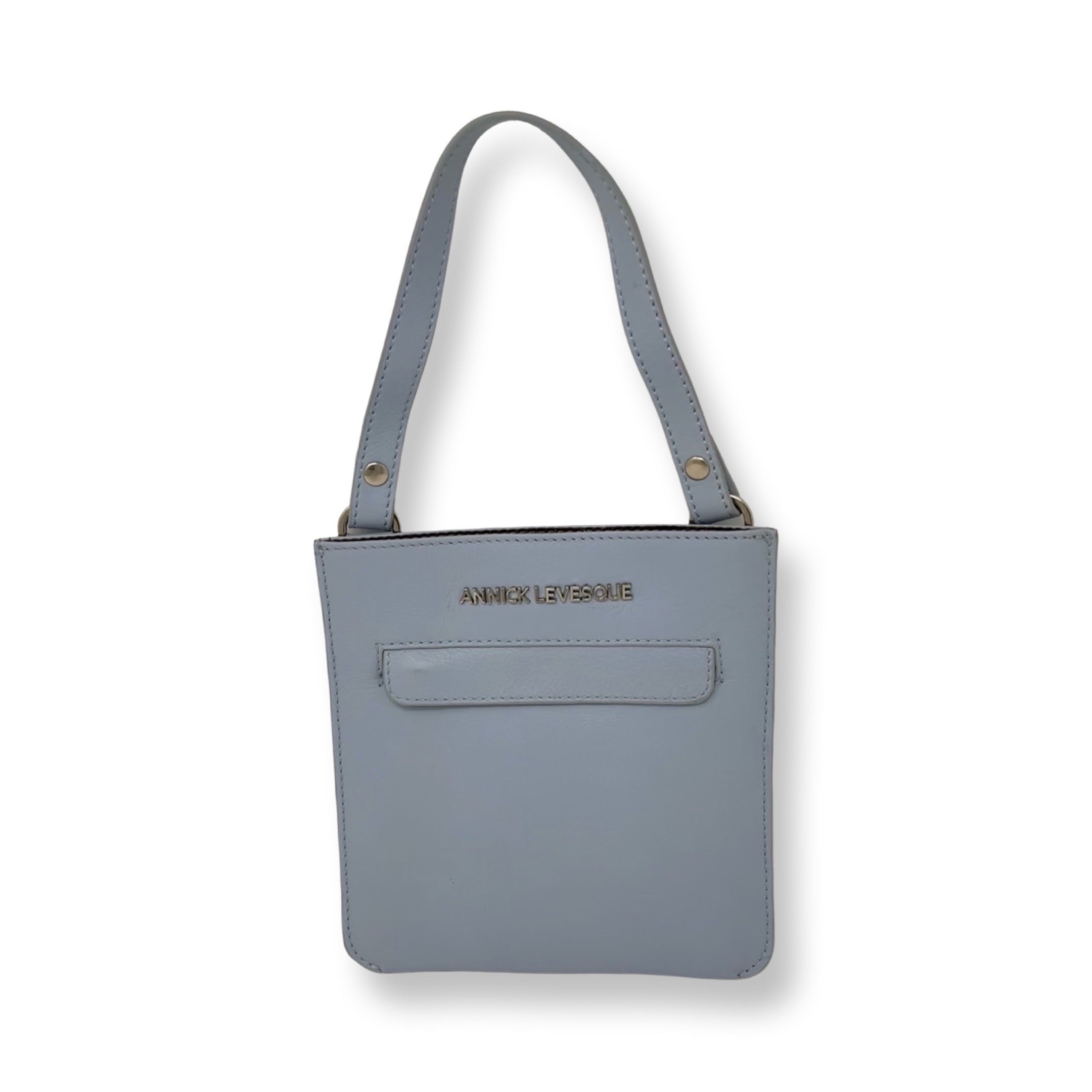 Sac à Main en Cuir Bleu Poudre, 2-en-1 | Lina