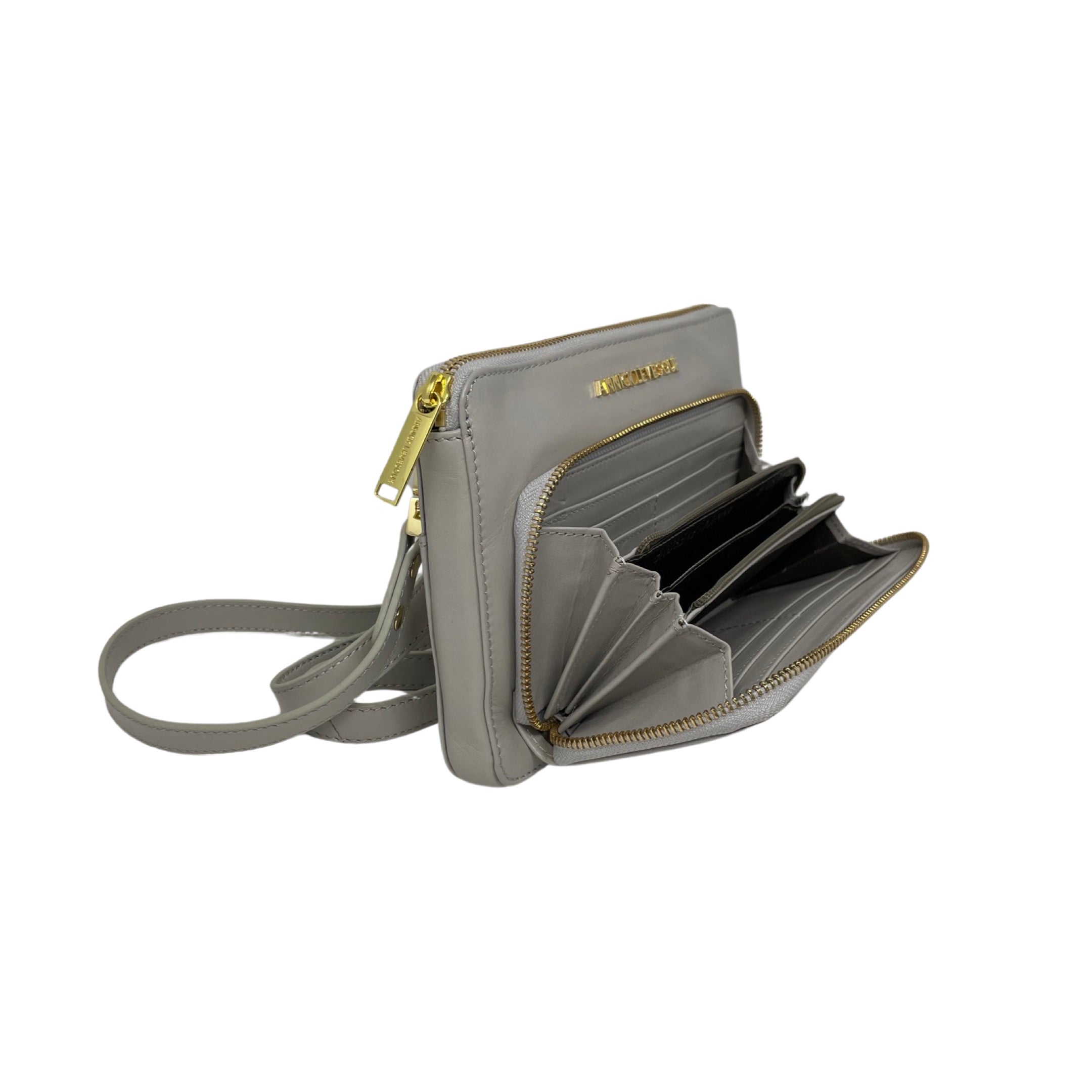 Petit Sac Bandoulière Portefeuille Cuir Perlé, Carmen