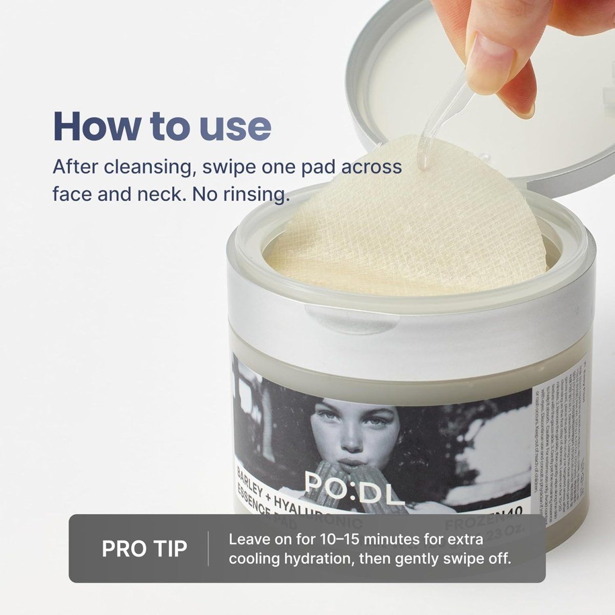 PO:DL Barley Hyaluronic Frozen40 Essence Pads 120g / 70pcs