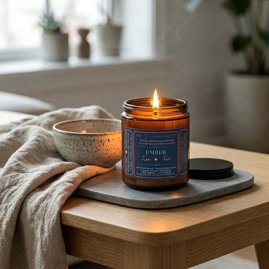 EMBER — FIRE ELEMENT | Warm spiced luxury coconut apricot wax candle