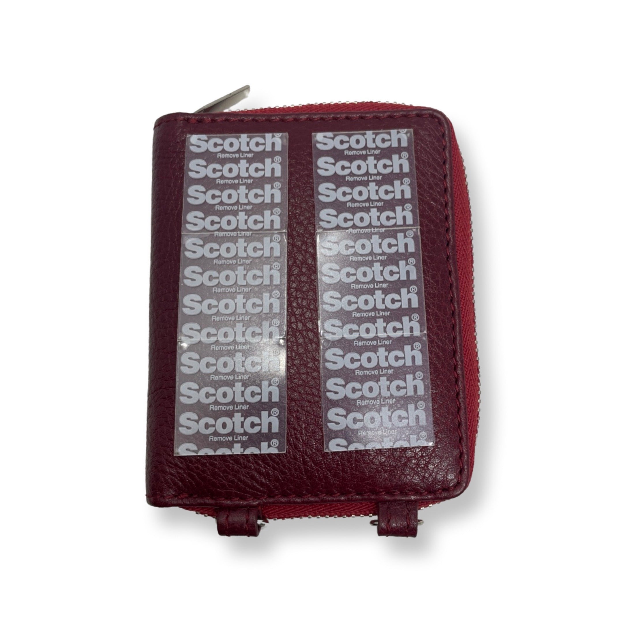 Porte-cartes en cuir Maylia, Rouge Bordeaux