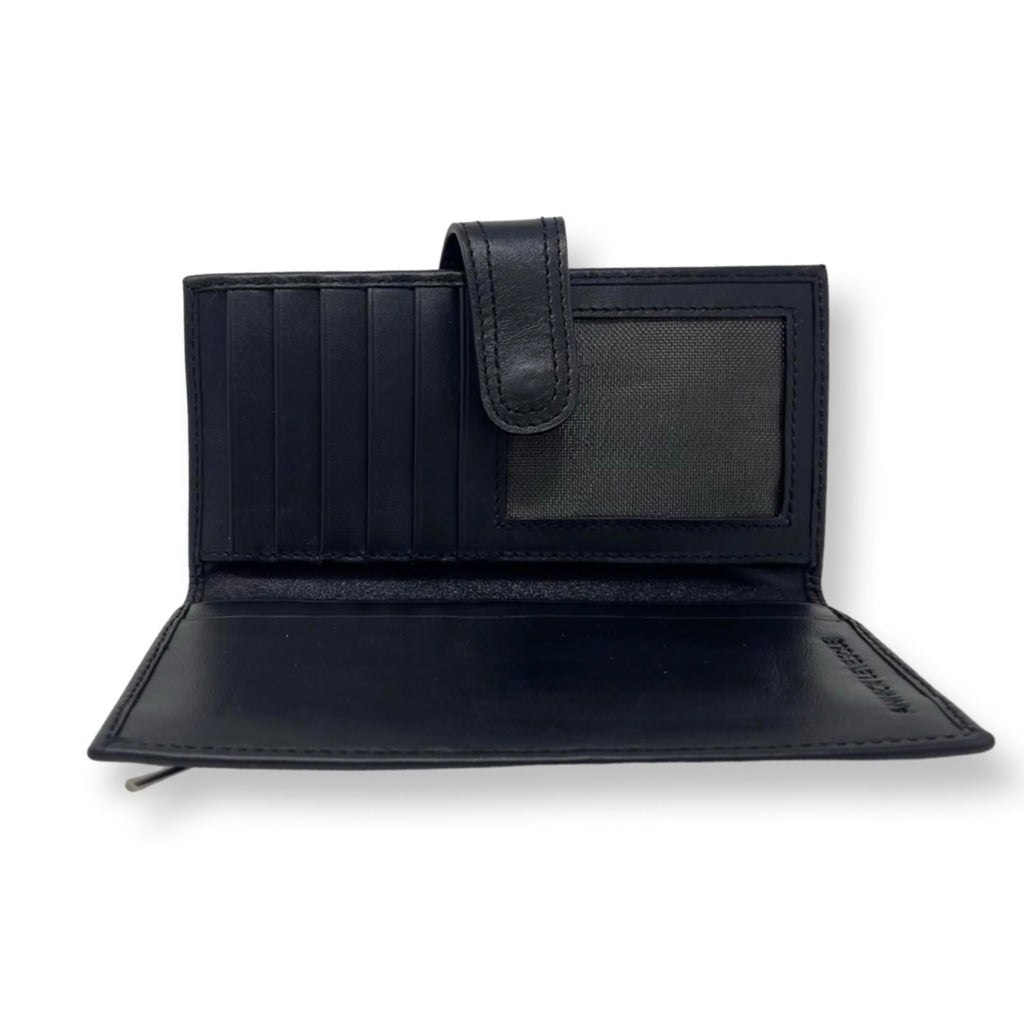 Petit Portefeuille en cuir véritable Denise, Noir