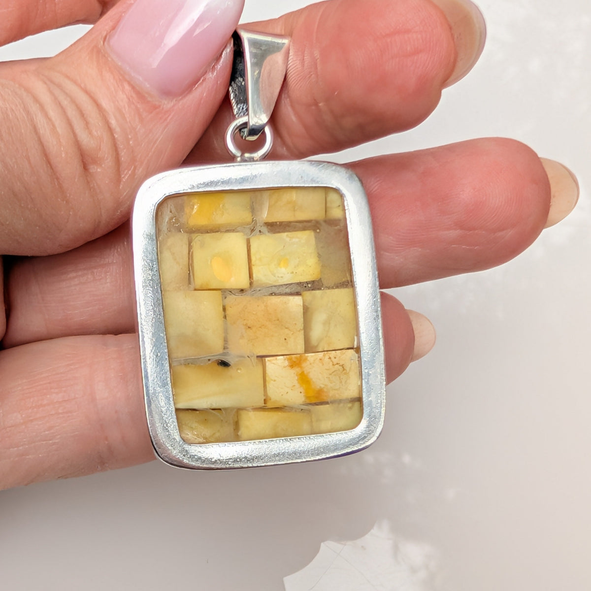 Temple of Light Pendant — Baltic Amber & Sterling Silver