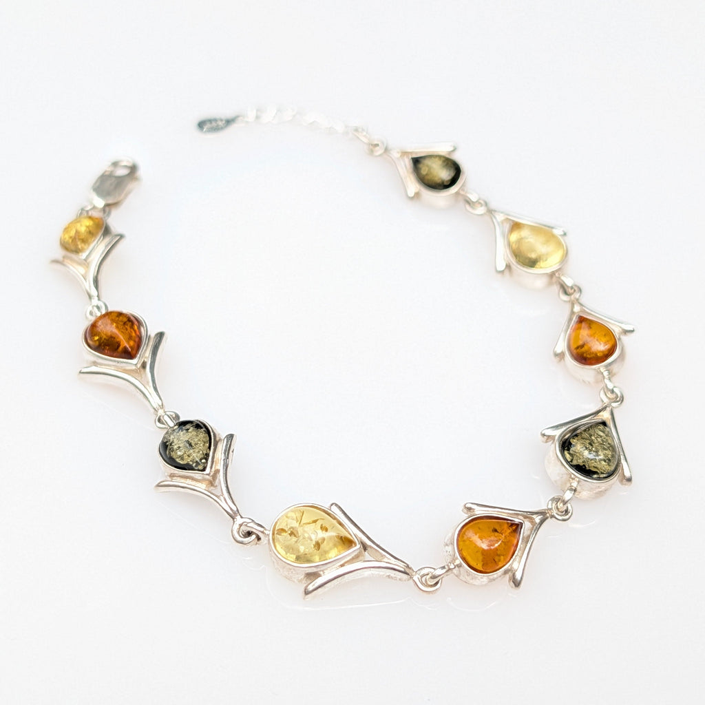 Solar Ascend Bracelet — Baltic Amber & Sterling Silver