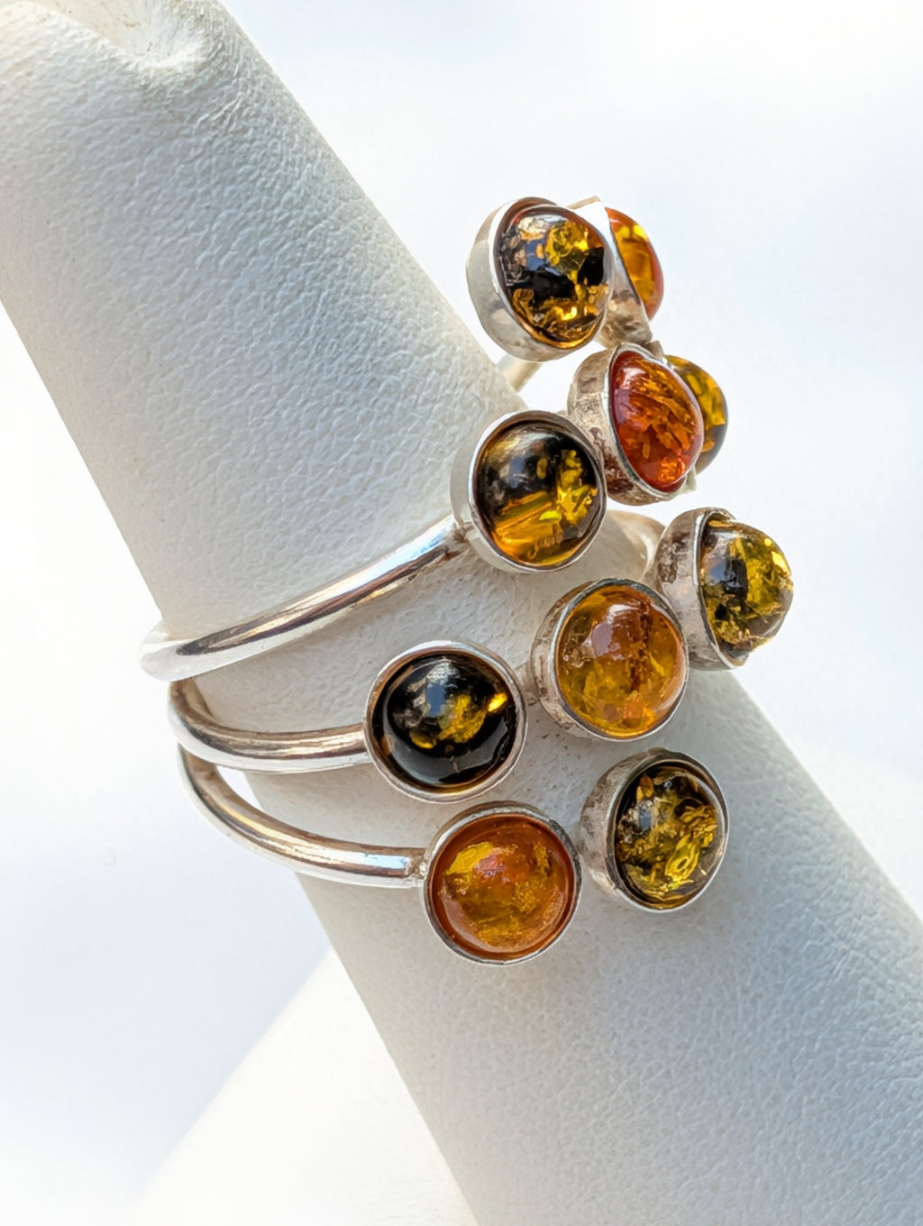 Amber Garden Ring — Baltic Amber & Sterling Silver
