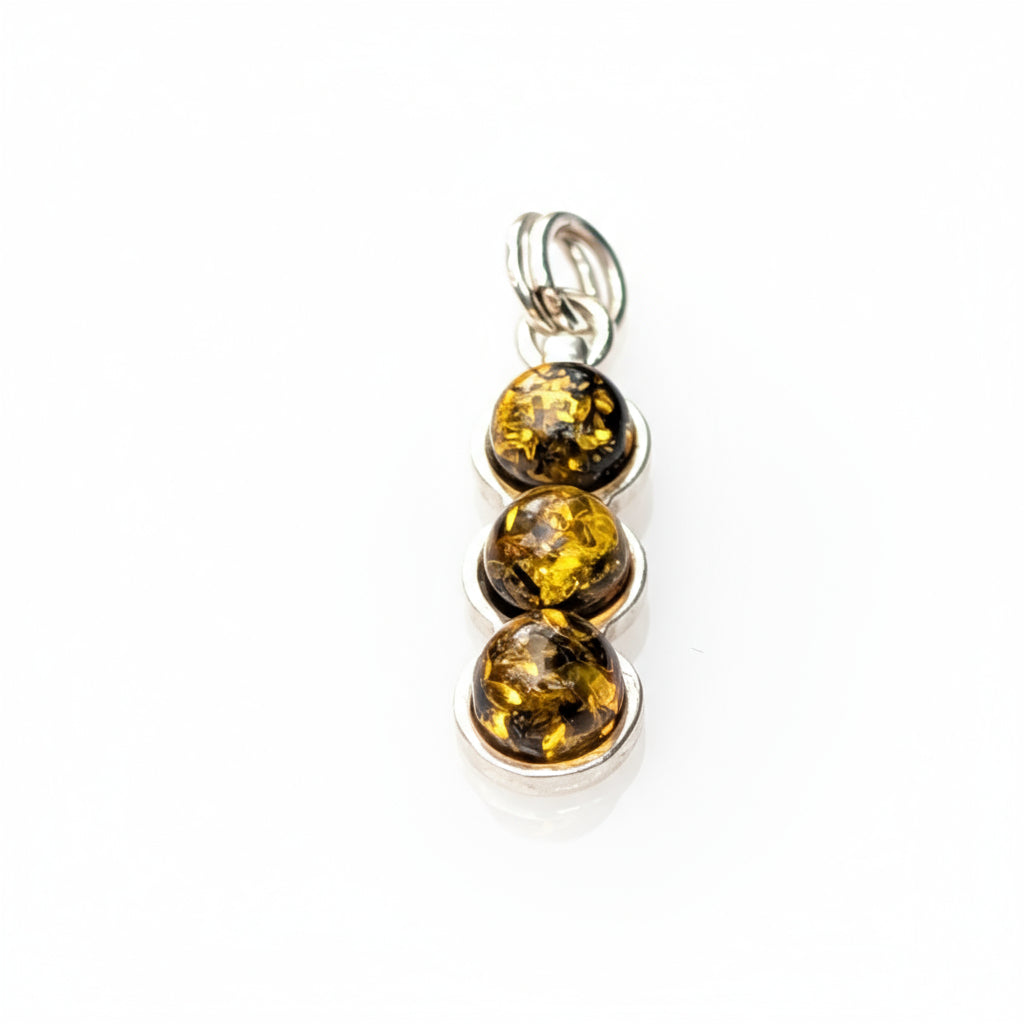 Forest Ray Pendant — Baltic Amber & Sterling Silver