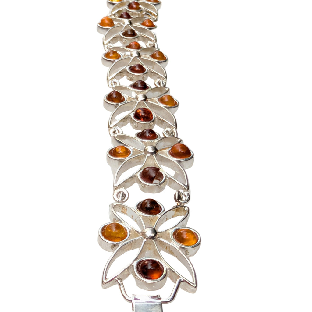 Solar Garden Bracelet — Baltic Amber & Sterling Silver