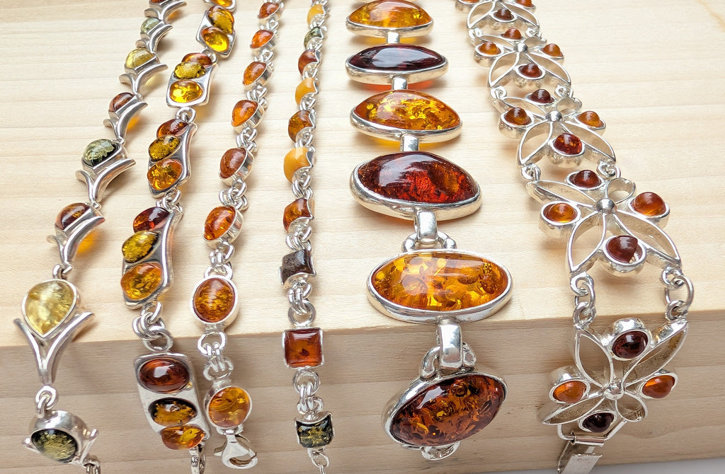 Solar Garden Bracelet — Baltic Amber & Sterling Silver