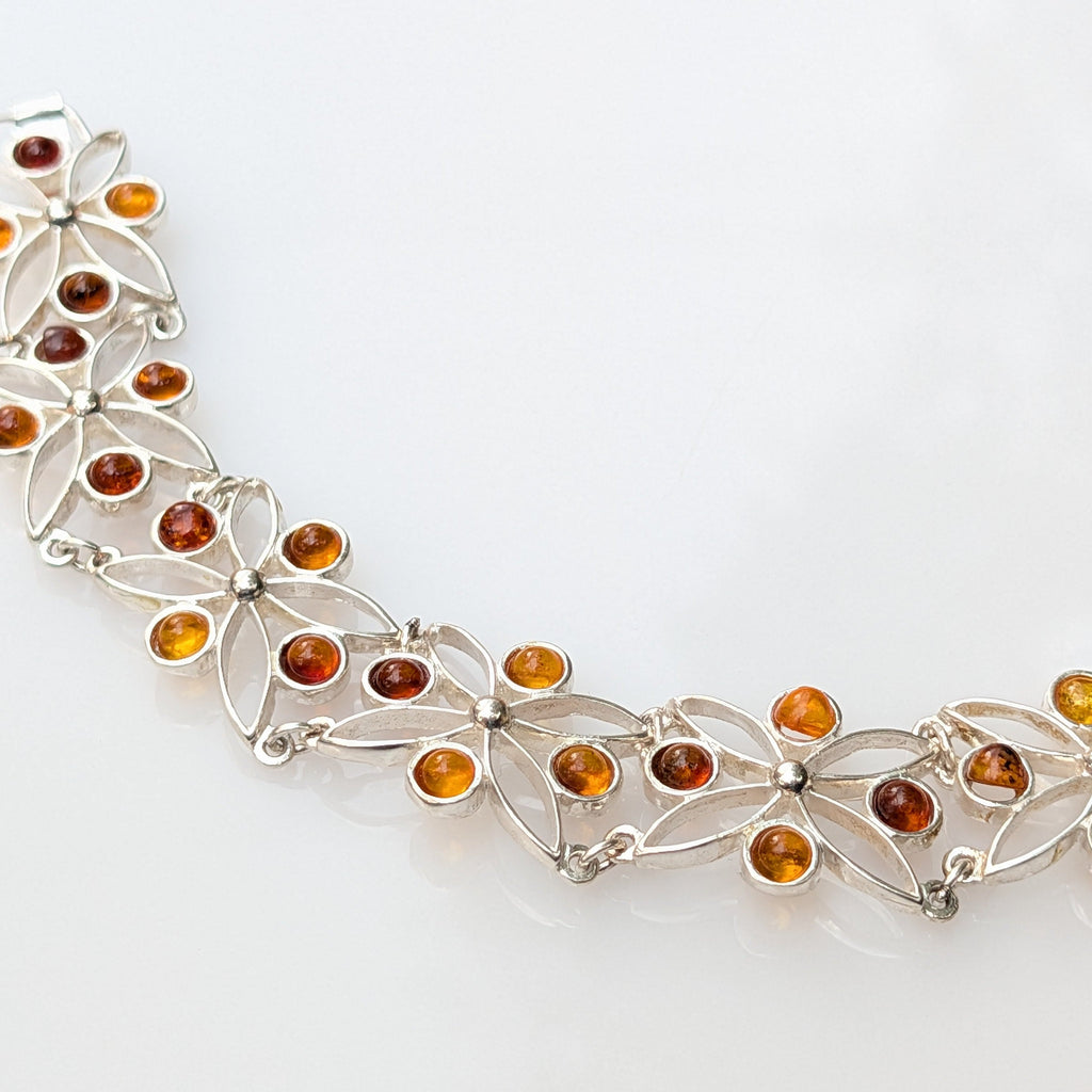 Solar Garden Bracelet — Baltic Amber & Sterling Silver