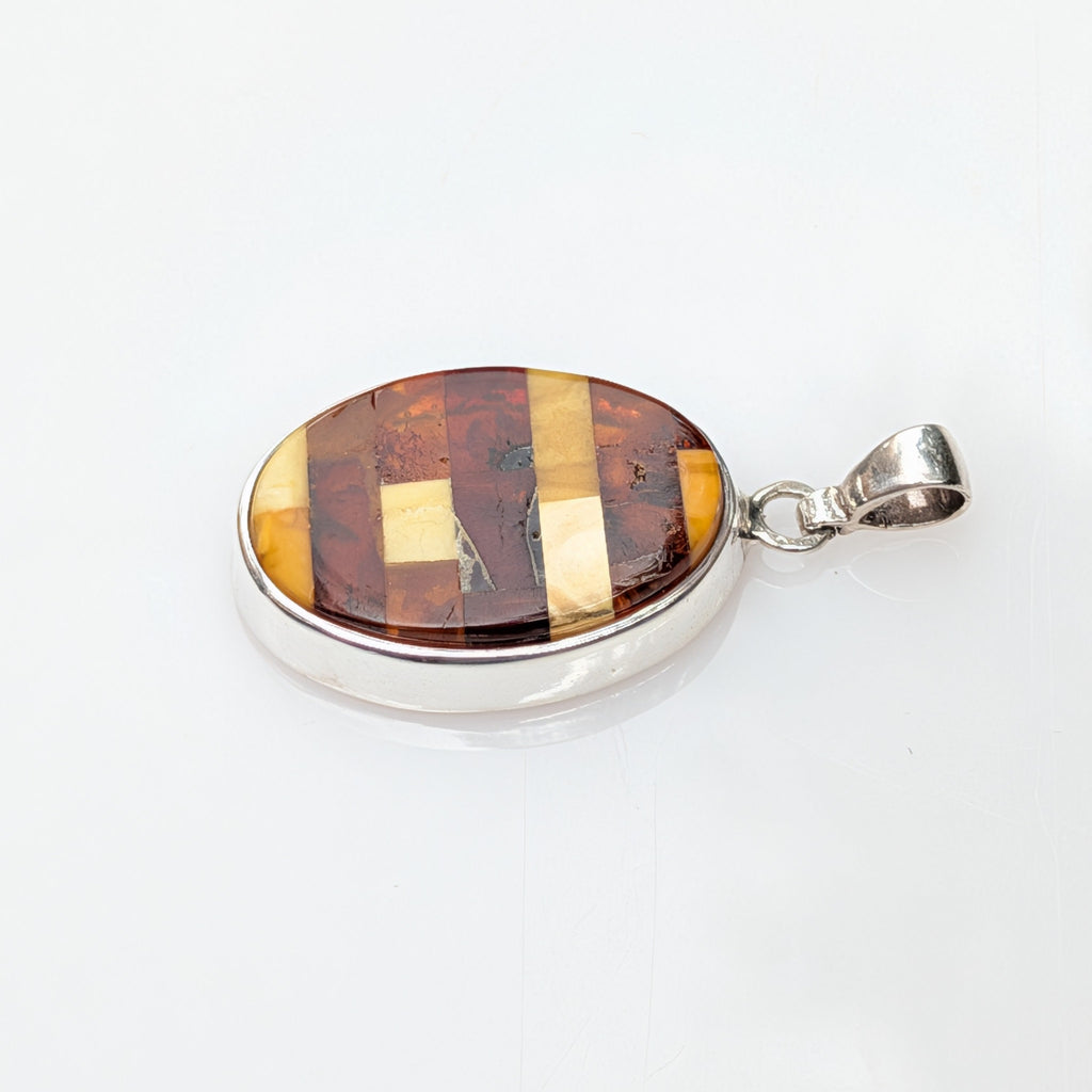 Solar Tapestry Pendant — Baltic Amber & Sterling Silver